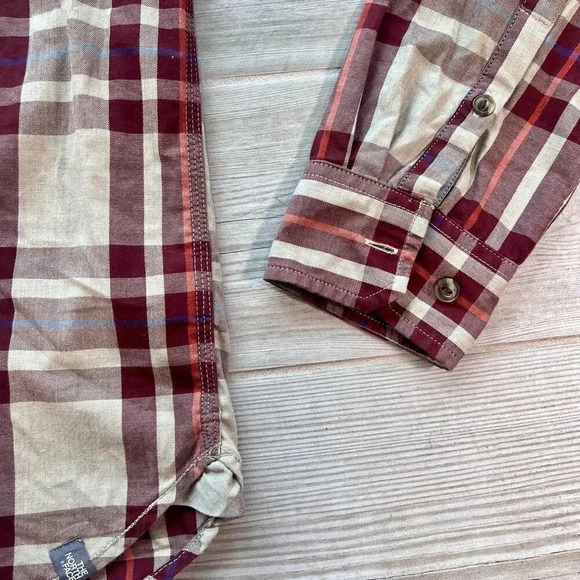 The North Face Men's Multicolor Plaid Long Sleeve Button Down Shirt‎ Size Medium - Picture 5 of 12